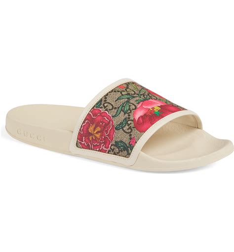 gucci flora slodes|Gucci slides nordstrom.